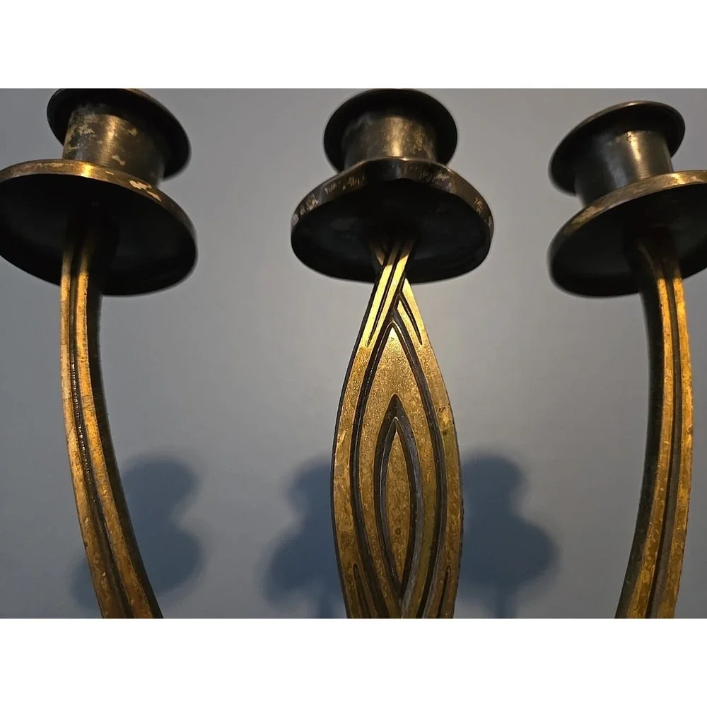 Vintage Dayagi Israel 9905 Brass Candle Holder
